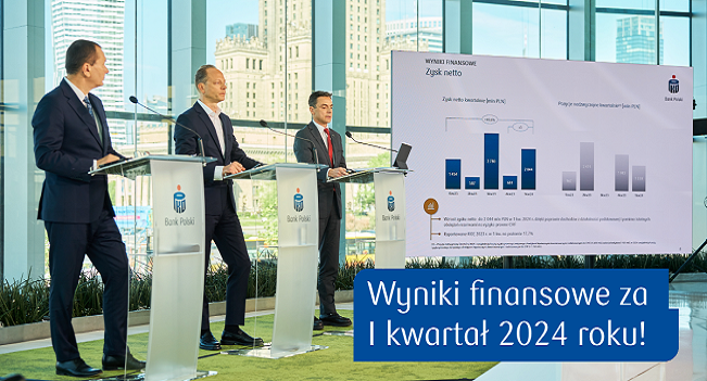 12 milionów klientów i 2 mld zł zysku netto. PKO Bank Polski przedstawił wyniki za I kwartał 2024 r.